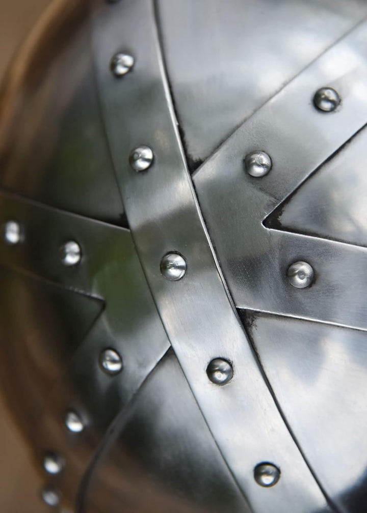 Ulfberth Hochmittelalter Spangenhelm mit Gesichtsplatte, Gr. M schaukampftauglich