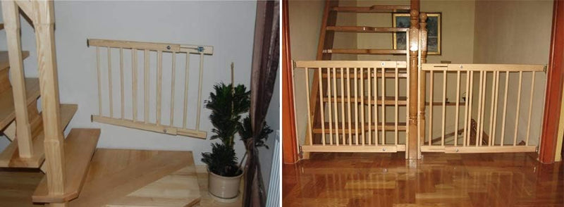 Treppenschutzgitter Türgitter Schutzgitter erweiterbar 72-122 cm Feststellfunktion Türschutzgitter 8