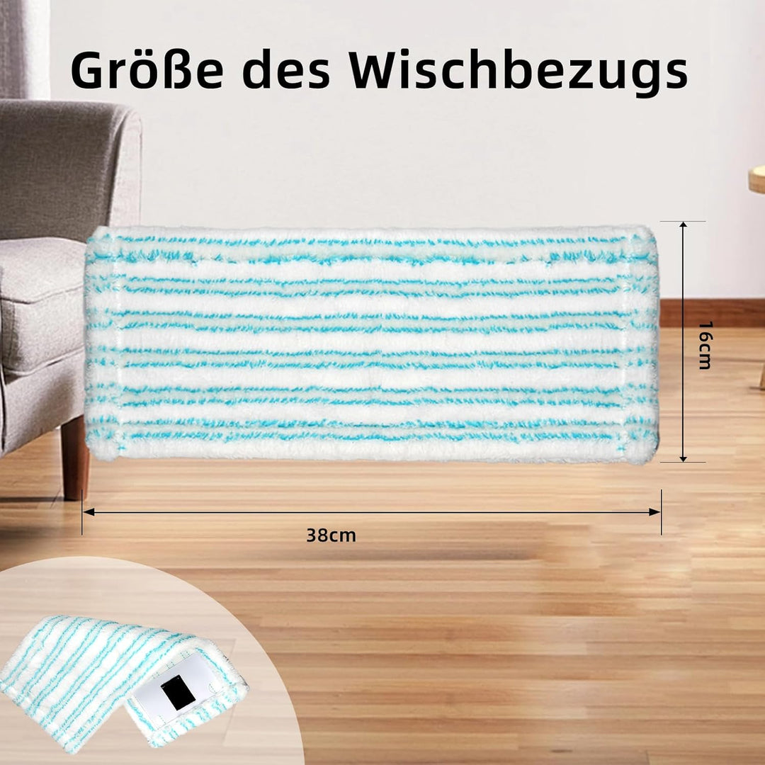 6 Stück Wischbezug Set für leifheit Clean Twist M Ergo Micro Duo, Saugfähiger Mikrofaser Bodenwische