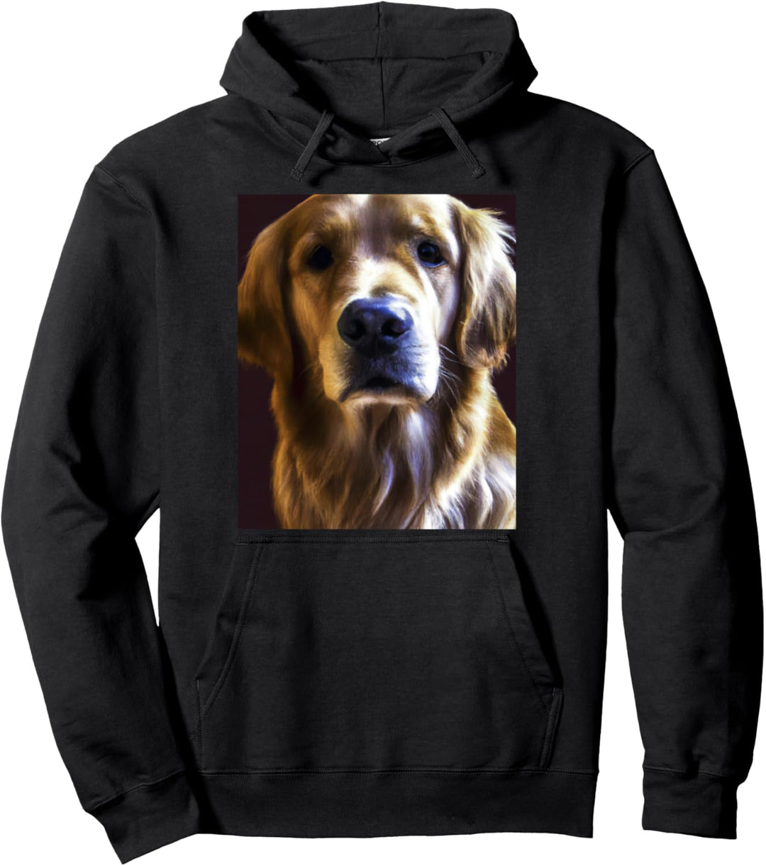 Golden Retriever Portrait Vincent Van Gogh Style Hund Pullover Hoodie