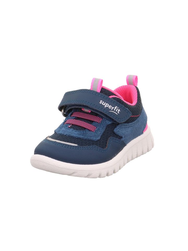 Superfit Mädchen Sport7 MiniSneaker 20 EU Weit Blau Pink 8020, 20 EU Weit Blau Pink 8020