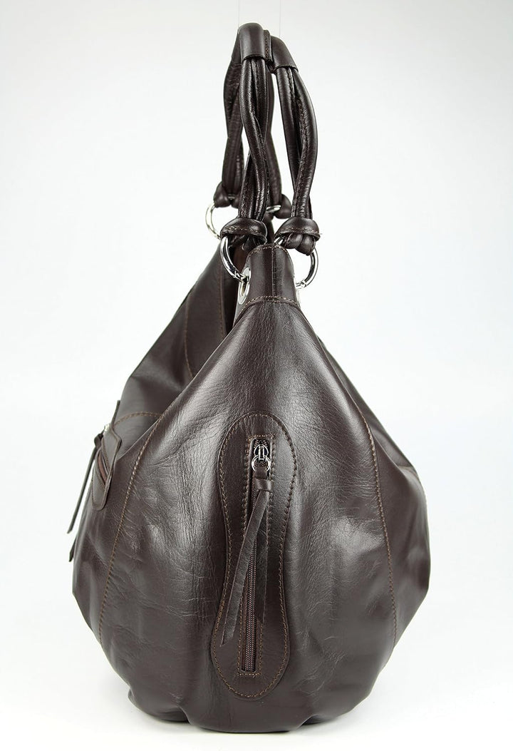 Belli ital. Nappa Leder Shopper Handtasche Damentasche Ledertasche - Farbauswahl - 35x31(mittig) x17