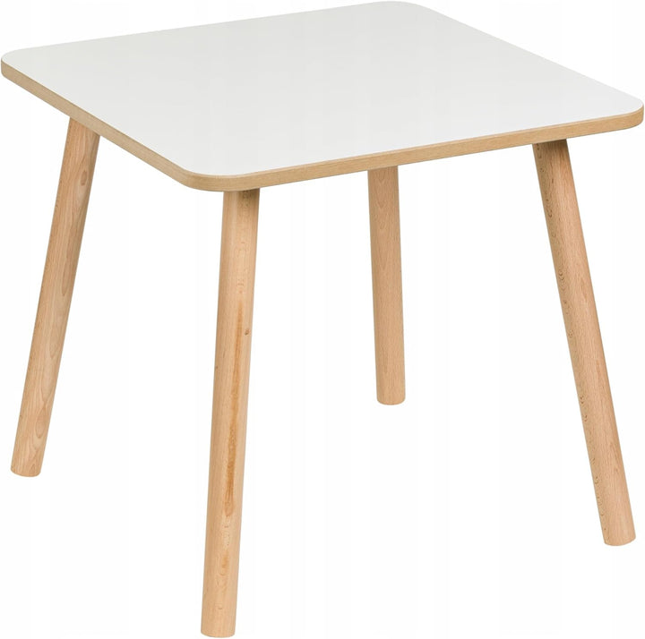 Kindertisch 50 x 50 x 47 cm – Quadratischer Holztisch für Kinderzimmer | MDF Spiel- &amp; Lerntisch Chil