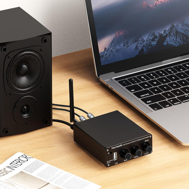 Fosi Audio BL20A Bluetooth 5.0 Heim-Audio-Stereo-Verstärker Mini Hi-Fi Klasse D Integrierter Verstär