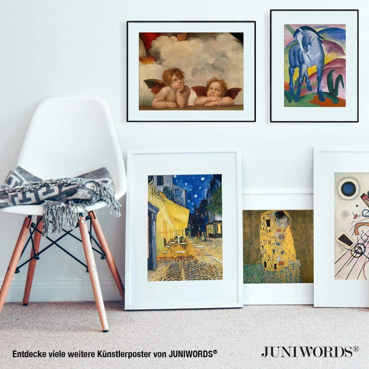 JUNIWORDS Poster, Katsushika Hokusai, Die grosse Welle von Kanagawa, Unter der Welle im Meer vor Kan