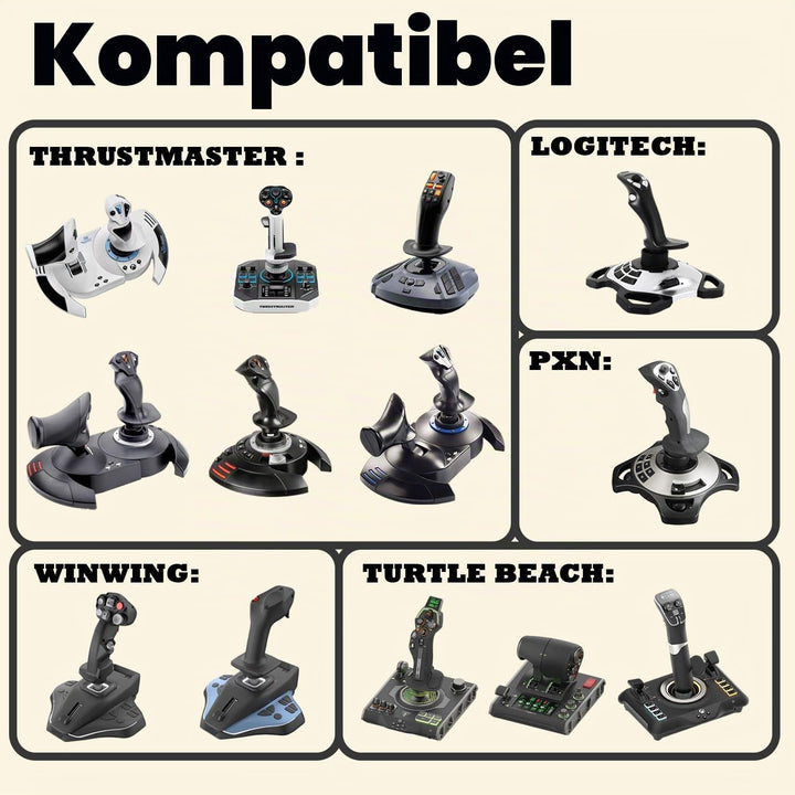 Tischhalterung für Thrustmaster T-Flight Hotas X, Logitech G Extreme 3D, Turtle Beach VelocityOne Fl