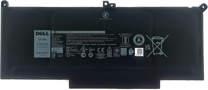 Dell F3YGT New Genuine 60WHr 7.6V 4-Cell Battery for: Latitude 7280 Latitude 7390 Latitude 7480 Lati