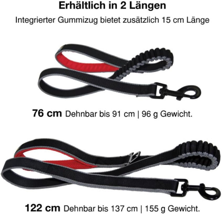 Kurgo Rückfedernde Leine Wander- und Laufleine, Gepolsterter, atmungsaktiver Netzgewebe-Griff, 122-1