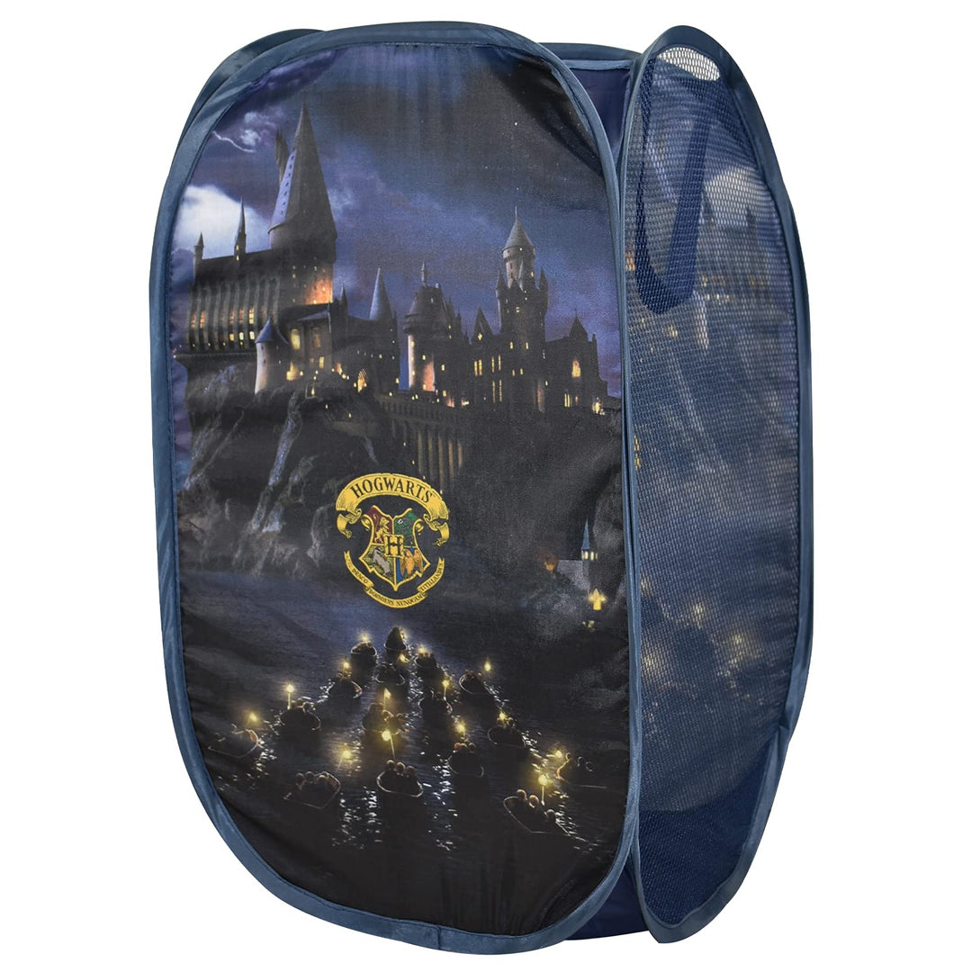 Harry Potter Hogwarts - Faltbarer Kinder POP-UP Aufbewahrungskorb Kinderzimmer Wäschekorb Blau 36 x