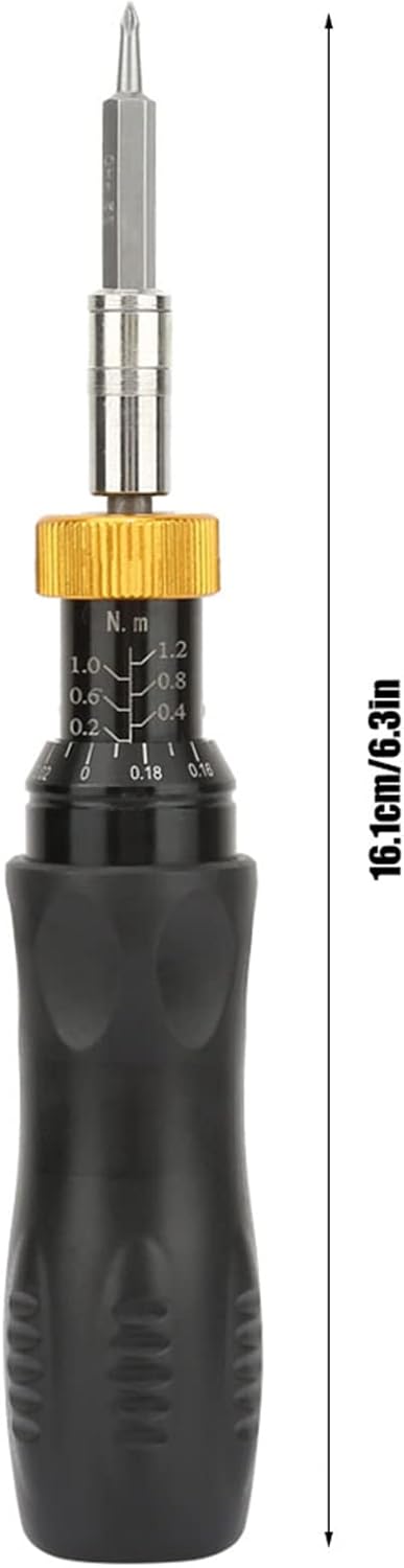Drehmomentschraubendreher, 0,2-1,2 Nm, 0,02 Nm Division Einstellbarer voreingestellter Innensechskan