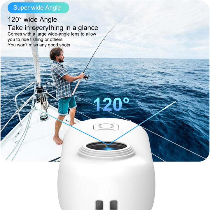 Winnes Mini ActionCam 1080P WiFi Vlog Kamera 120° Weitwinkel Objektiv,Thumb Sports Camera IP68 Wasse