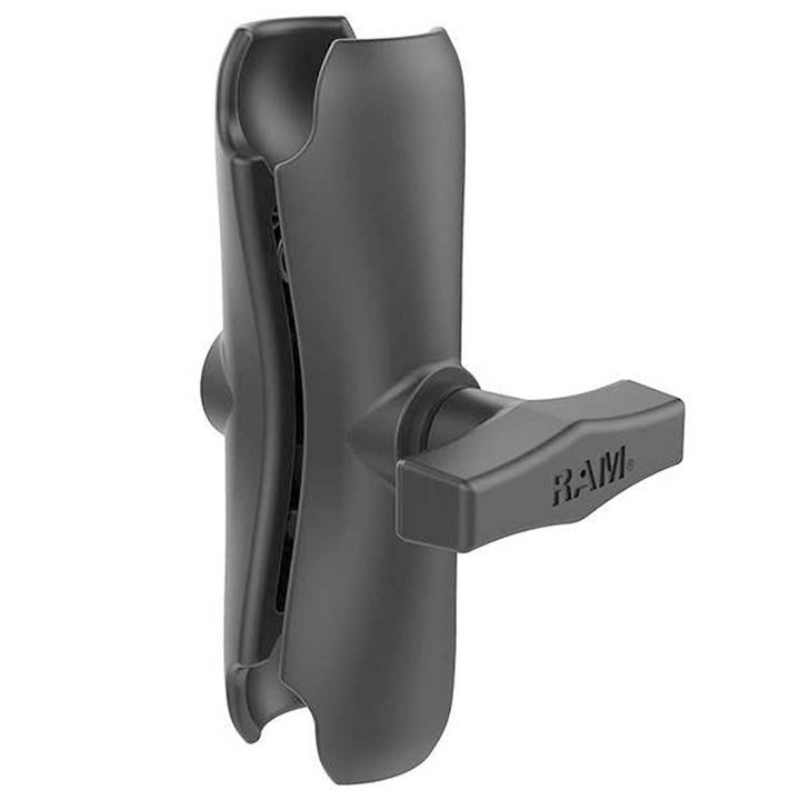 RAM MOUNTING RAM201U Kurzer Doppelsockelarm für 3,8 cm Kugelfüsse, Schwarz