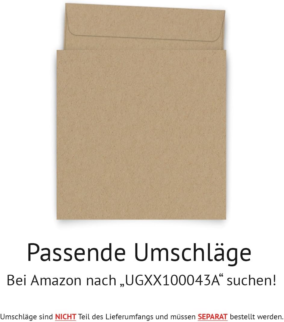 Kartenmachen.de Lasergeschnittene Hochzeit Einladungskarten - Rustikal Kraftpapier - Hochzeitskarten