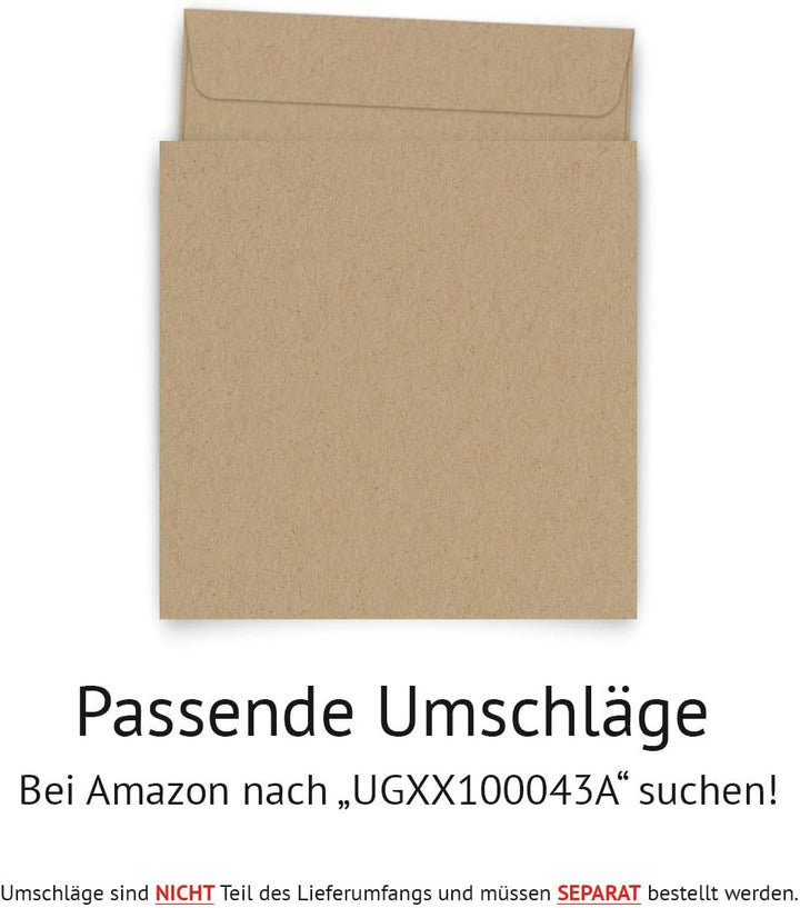 Kartenmachen.de Lasergeschnittene Hochzeit Einladungskarten - Rustikal Kraftpapier - Hochzeitskarten