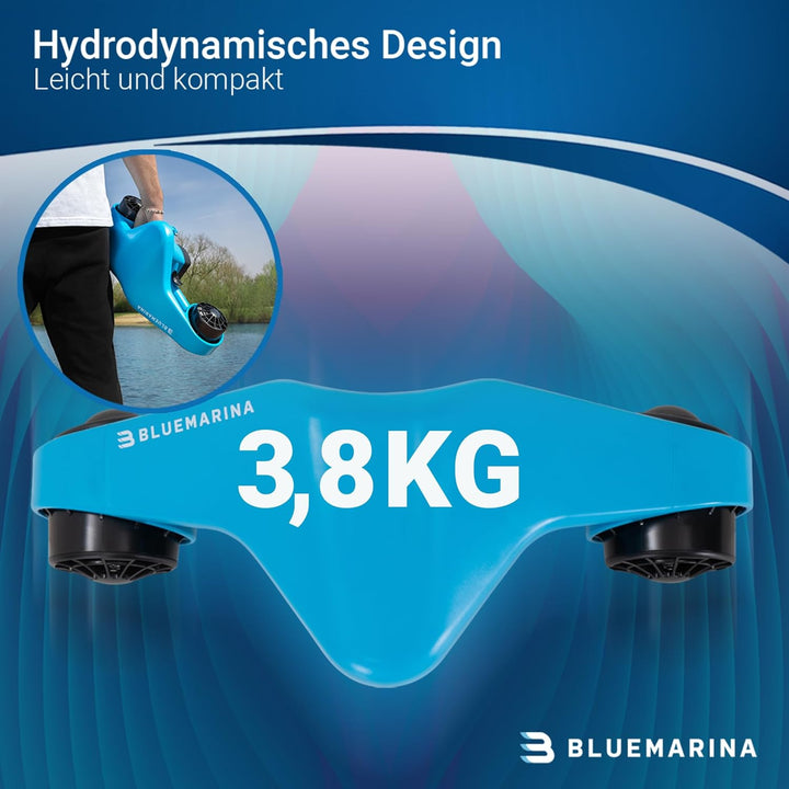 Bluemarina Tauchscooter Orca | Seascooter - 2 x 500 Watt Motoren - 3 Geschwindigkeiten - Topspeed 5.