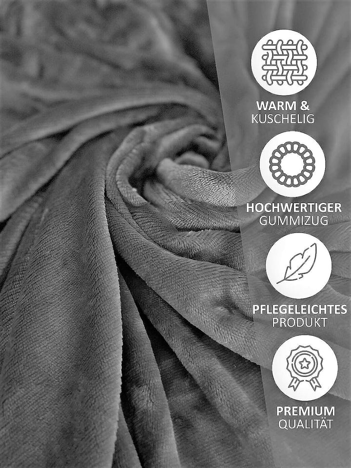 Leonado Vicenti Winter Spannbettlaken Cashmere Touch Plüsch Super Soft Weich Teddy Nicki Fleece Kusc