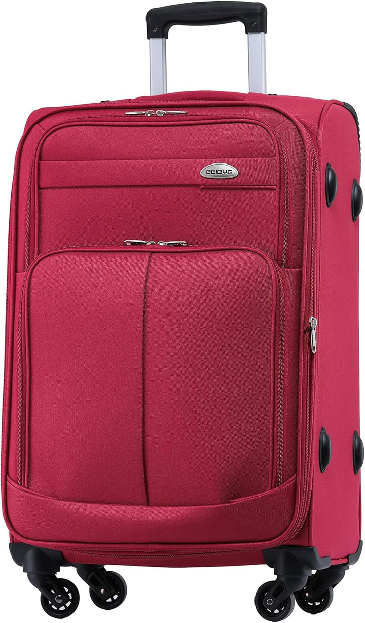BEIBYE 4 Rollen Reisekoffer 3tlg.Stoffkoffer Handgepäck Kindergepäck Gepäck Koffer Trolley Set-XL-L-