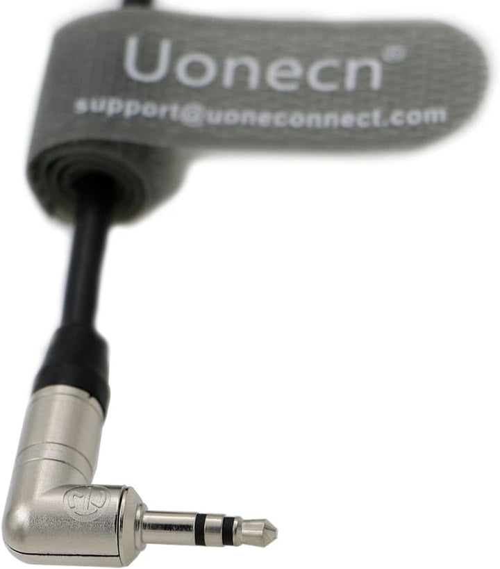 Uonecn Timecode-Kabel DIN 1,0丨2,3 auf 3,5 mm TRS 90 Grad Zeitcode-Kabel für Canon R5C Tentakel Sync