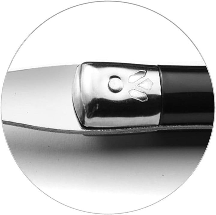 Lou Laguiole Steakbesteck | Steakmesser Set 24-teilig | Besteck für 6 Personen | Schwarz | Wellensch