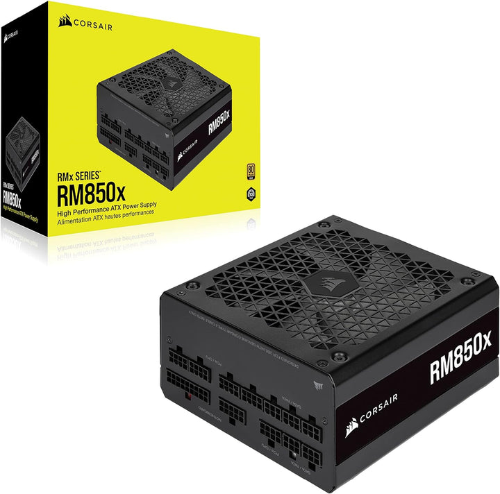 Corsair RM850x 80 PLUS Gold Vollmodulares 850 Watt ATX-Netzteil (135-mm-Lüfter mit Magnetschwebelage