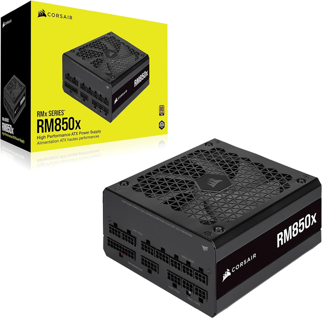 Corsair RM850x 80 PLUS Gold Vollmodulares 850 Watt ATX-Netzteil (135-mm-Lüfter mit Magnetschwebelage