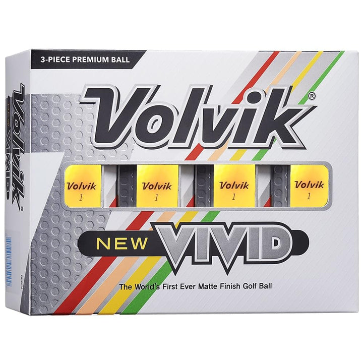 Volvik New Vivid Golf Balls Dozen gelb, gelb