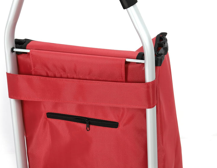 43.5Liter Aluminium Trolley Einkaufstrolley Klappbar, Shopping Trolley, Wasserabweisender Einkaufswa