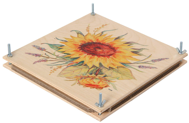 Bartl 111558 Riesen-Blumenpresse aus Holz 30 cm x 30 cm bunt Top Qualität. Made in Germany. 30x30cm,