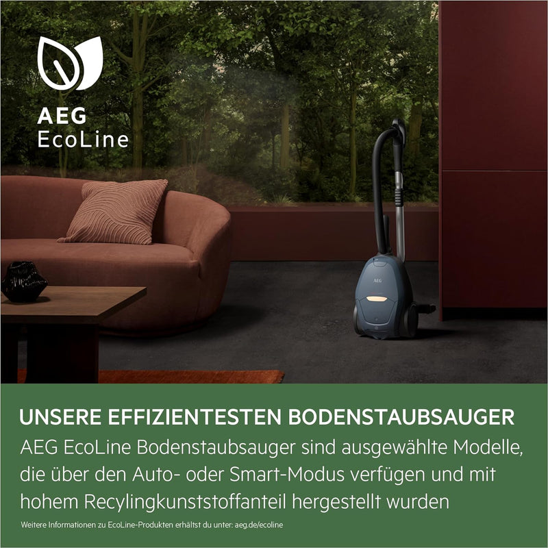 AEG VX82-1-ÖKO Staubsauger / 75% Recyclingmaterial / autom. Saugkraftregulierung / extrem leise auch