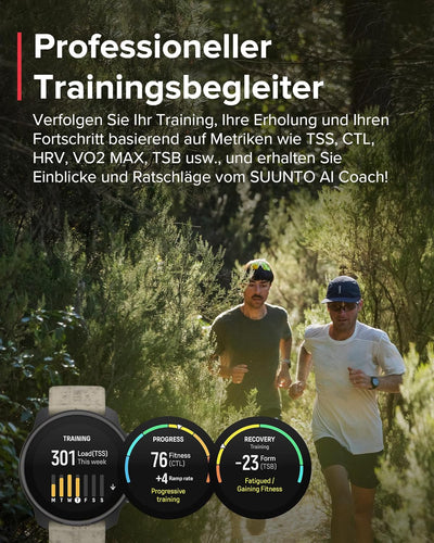 SUUNTO Race S Laufuhr mit AMOLED Touchscreen, Zweifrequenz GPS Sportuhr, Krone & Tastenbedienung, HR