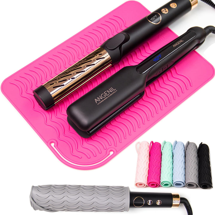 ANGENIL Grosse Silikonmatte Hitzeschutzmatte Silikon Hitzebeständige Unterlage Matte für Lockenstab,