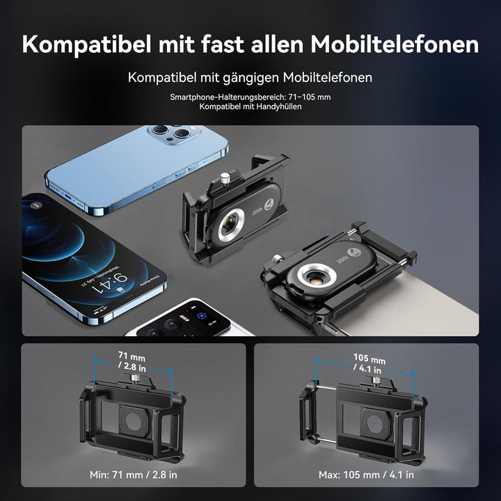 200x Handy-Mikroskop linse mit CPL,Handy-Mikroskoplinse mit LED UV-Licht/Universal-Clip, praktisches