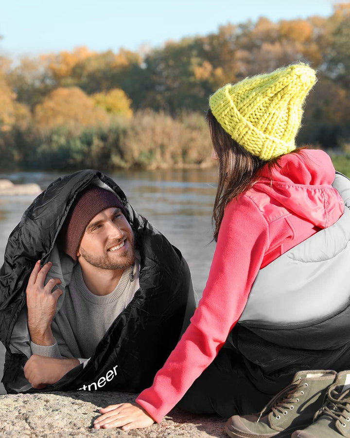 Schlafsack Outdoor für Camping: Sportneer 3-4 Jahreszeiten Sommerschlafsack Schlafsäcke Winter Sleep
