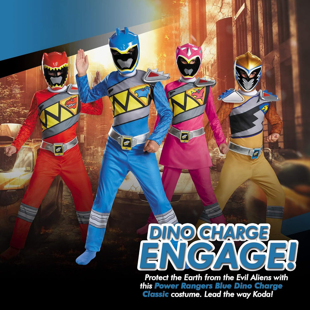 Disguise Blue Ranger Dino Charge Classic Costume, Medium (7-8) by Disguise