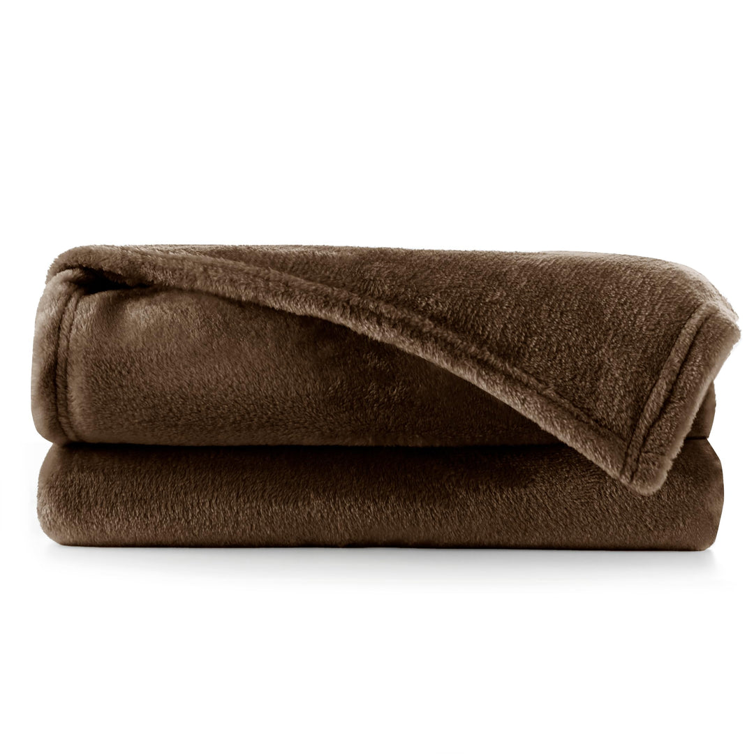 DecoKing Kuscheldecke 160x210 cm braun Decke Microfaser Tagesdecke Fleece weich sanft kuschelig Scho