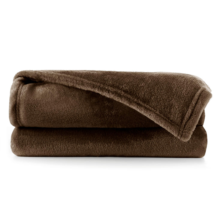 DecoKing Kuscheldecke 160x210 cm braun Decke Microfaser Tagesdecke Fleece weich sanft kuschelig Scho