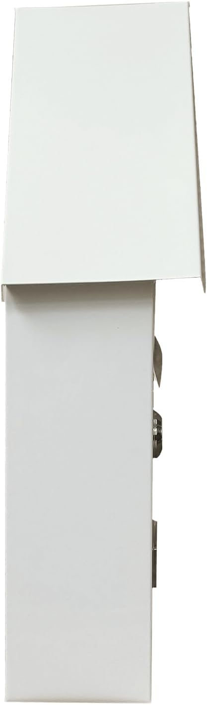 Briefkasten Amin Weiss mit Spitzdach zur Wandmontage HTI living