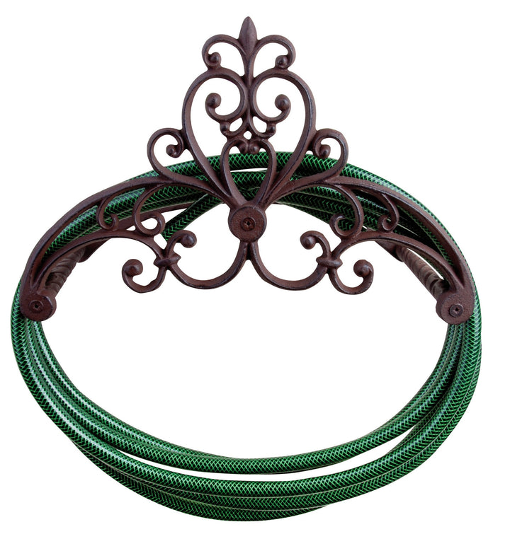 Esschert Design Schlauchhalter, Gartenschlauchhalterung aus Gusseisen, ca. 39 cm x 24 cm x 26 cm