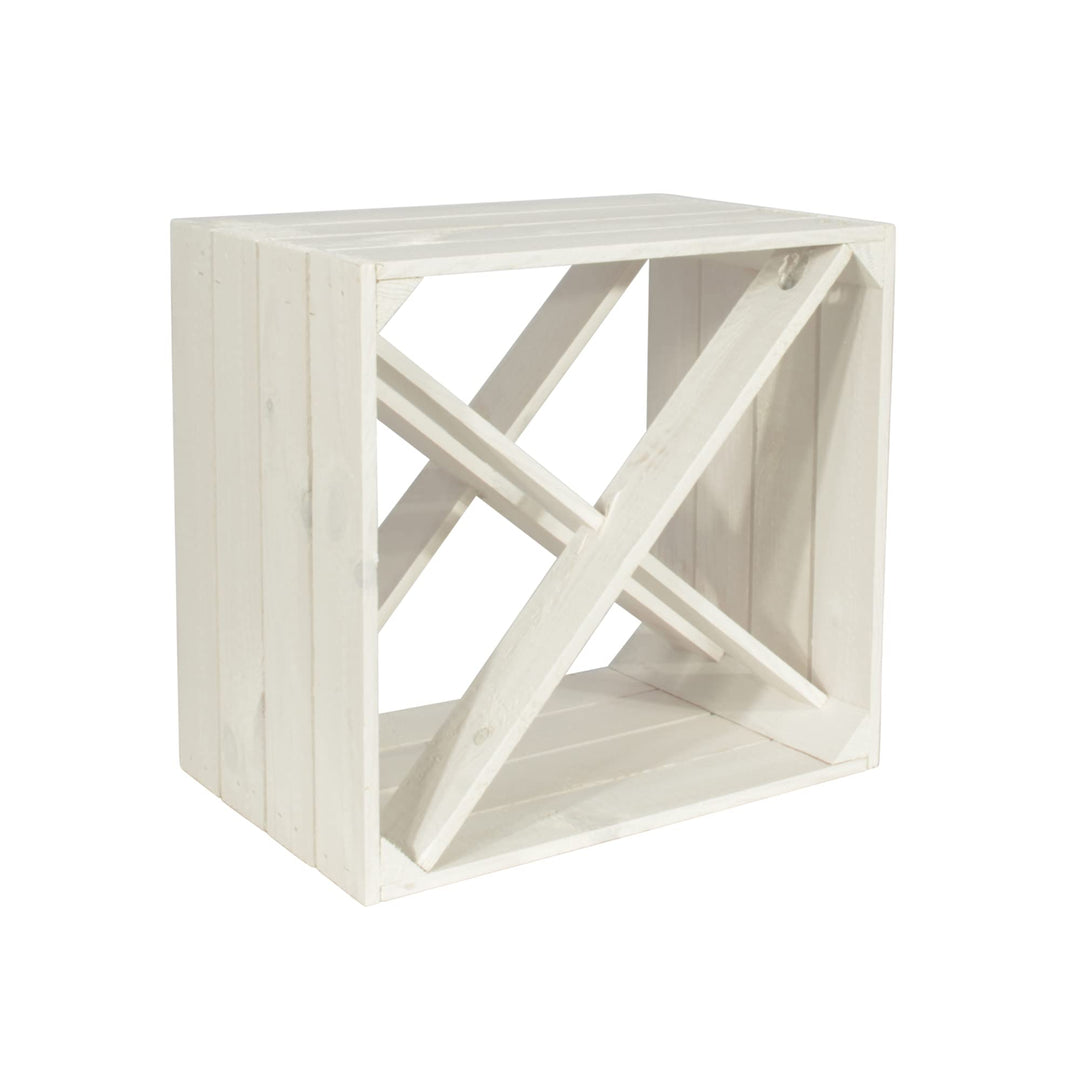 Weinregal Wino aus Holz - Weiss X Regal Holzkiste 1 X Regal, 1 X Regal