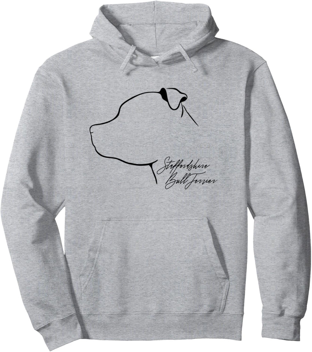 Staffordshire Bull Terrier Profil Hunderasse Hund Hunde Pullover Hoodie