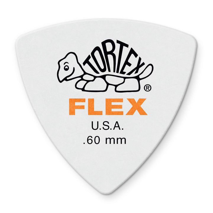 Médiators Jim Dunlop 0,60mm Tortex Flex Triangle 0,60mm sachet de 72 60 mm Weiss, 60 mm Weiss