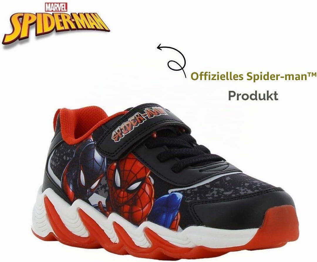 Leomil Paw Patrol Blinkschuhe Schuhe Jungen, Ideal for Schule und Freizeit 26 EU Schwarz Rot 805, 26