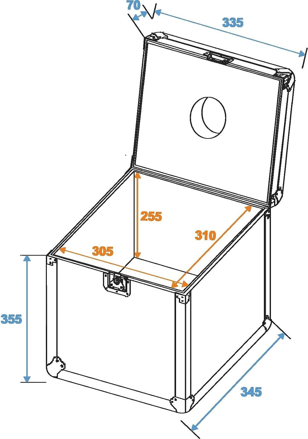 ROADINGER Flightcase Spiegelkugel 30cm | Flightcase für Spiegelkugeln
