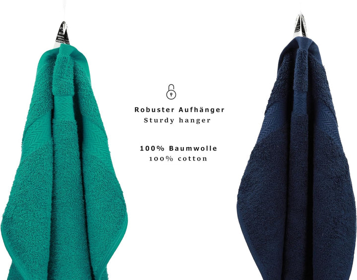 Betz 10-TLG. Handtuch-Set Premium 100% Baumwolle 2 Duschtücher 4 Handtücher 2 Gästetücher 2 Waschhan