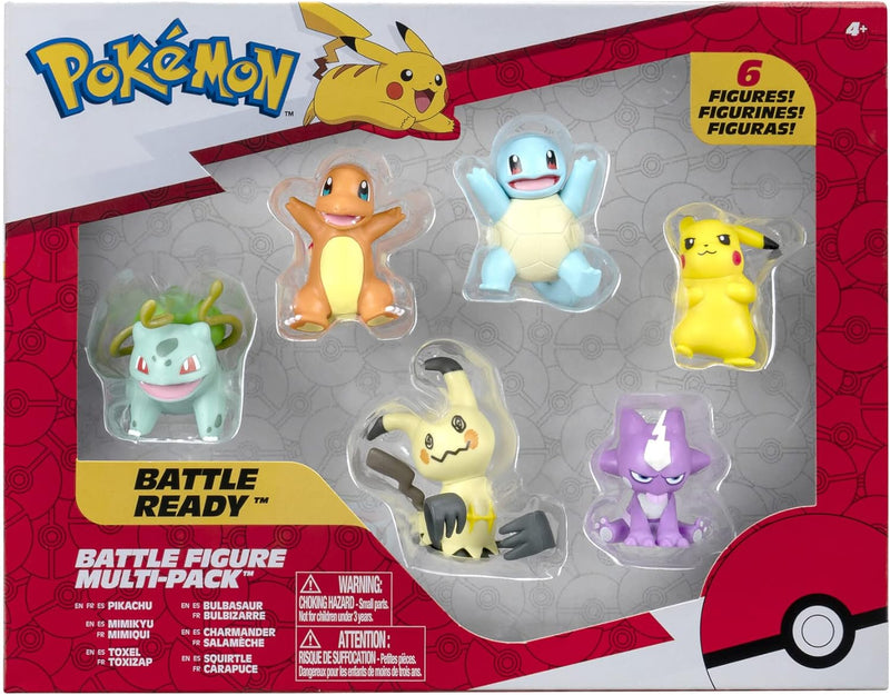 Pokémon PKW2684 - Battle Figure Multipack - 6er Pack, offizielle bewegliche Figuren, je 5 cm 6er Pac