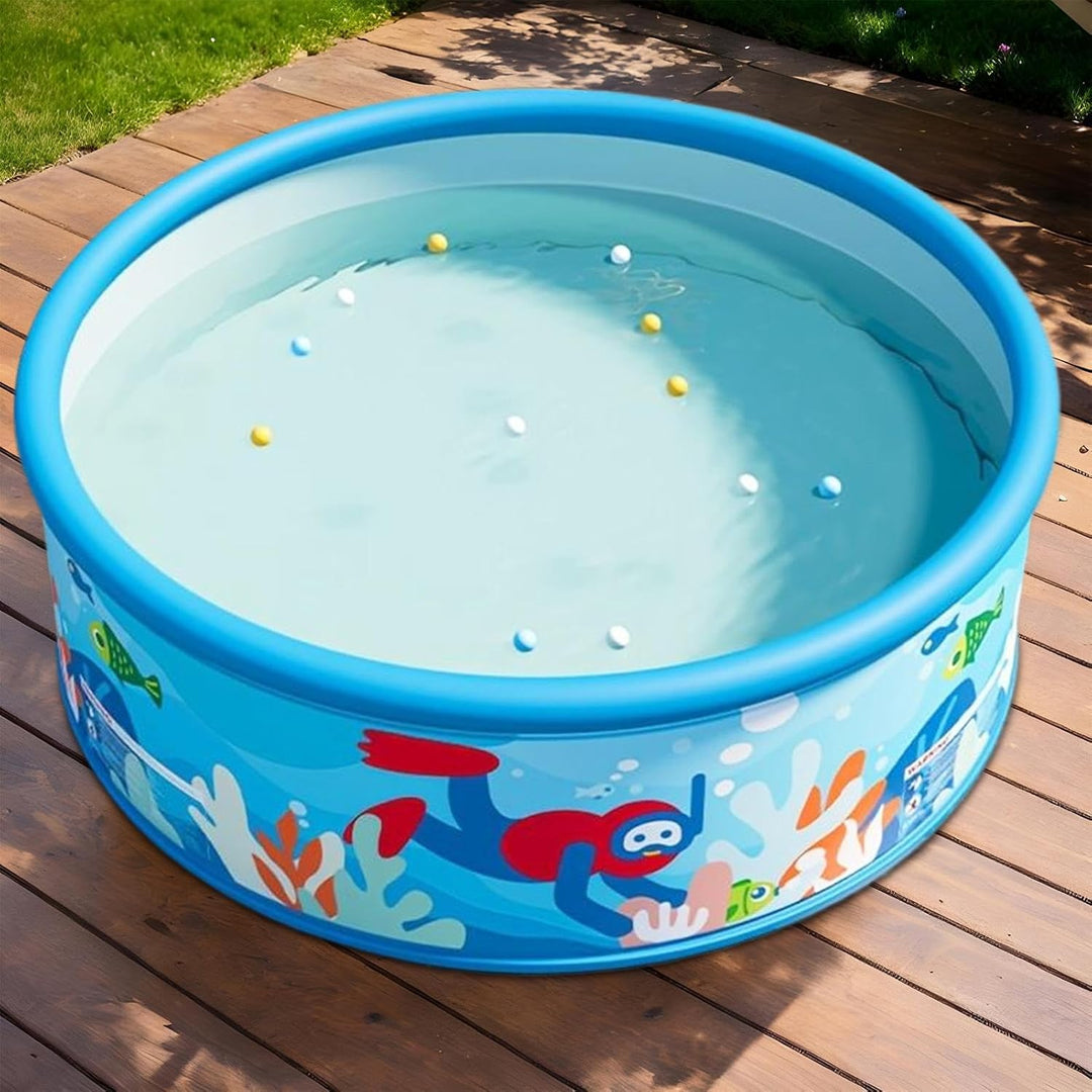 Wasserbecken | Mädchen Badebecken - PVC Rundpool Dicke Wände Tragbar Für Erwachsene & Kinder Garten