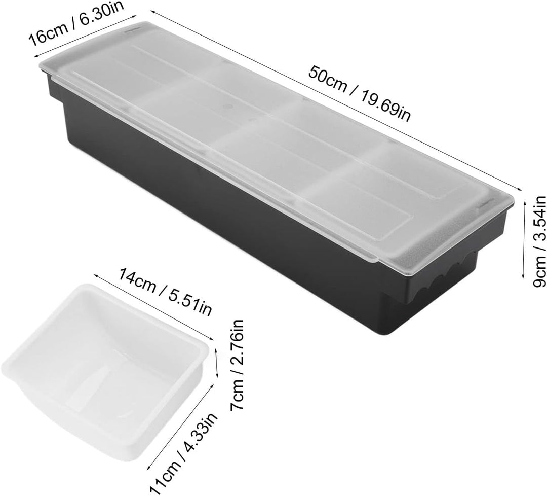 Obst Container Box Eis Party Servier Bar Eisgekühlter Gewürzspender mit Transparentem Deckel, Würzmi