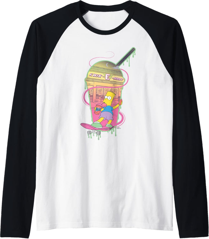 The Simpsons Bart Simpsons Kwik-E-Mart Squishee Raglan