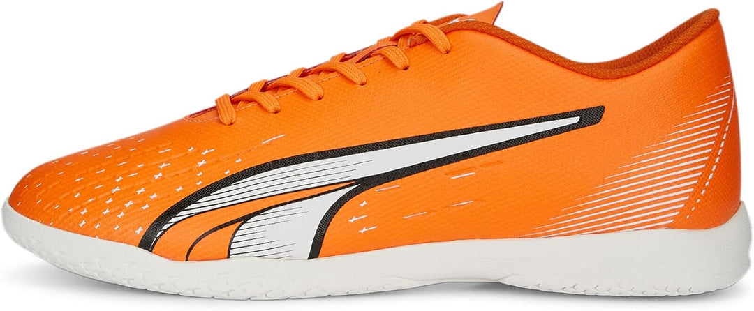 PUMA Herren Ultra Play It Fussballschuh 40.5 EU Ultra Orange Puma White Blue Glimmer, 40.5 EU Ultra
