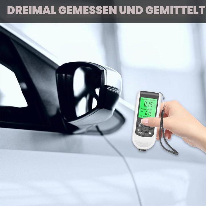 Lackmessgerät Auto, Lackdickenmessgerät für Auto, Digitales Schichtdickenmessgerät mit Hintergrundbe
